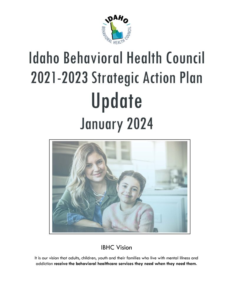 Cover page of IBHC Strategic Action Plan Update Report January 2024